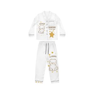 K-Pop & K-Drama Satin Pajamas for Women, Cute Sleepwear, Pajama Set, Gifts for Fans, Cozy Nights