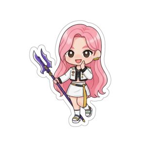 Kawaii Character Die-Cut Stickers, Cute Laptop Decals, Unique Gift for Teens, Anime Stickers for Water Bottles, Fun Decor