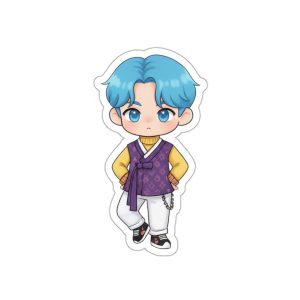 Charming K-Pop Die-Cut Stickers, Cute Korean Character Vinyl Decals for Laptops, Water Bottles, Scrapbooking, Party Favors